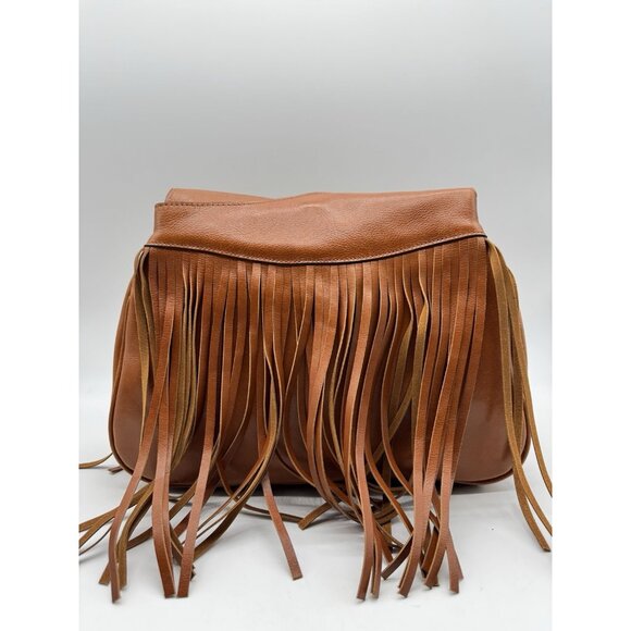 PATRICIA NASH Pienza medium smooth leather fringe shoulder bag + Dust bag Cognac - Picture 8 of 9